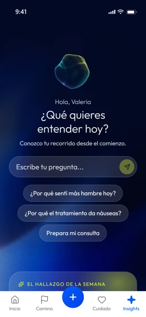 La pantalla de Morphi Intelligence en la aplicación